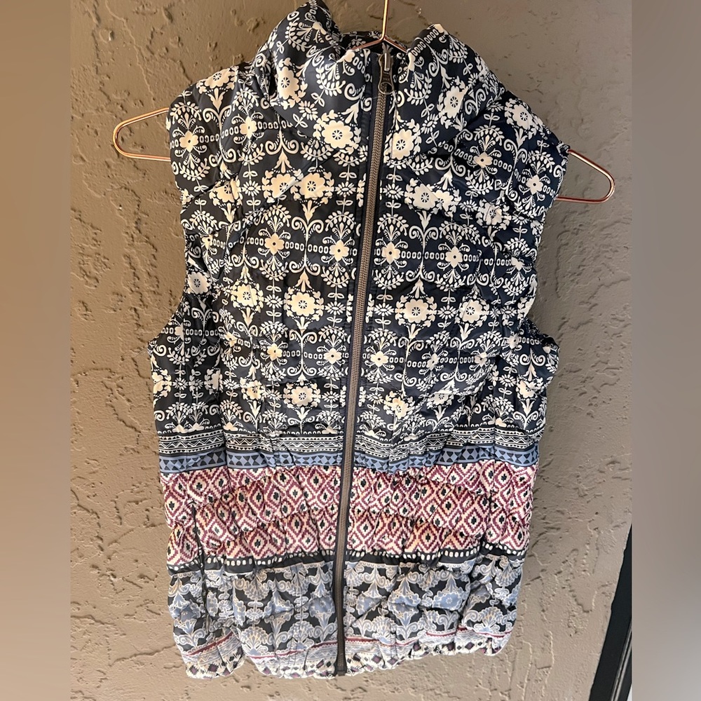 Anthropologie Pure & Good tribal/floral vest. Size Small